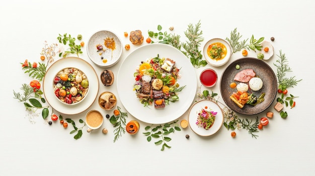 Kolacja z aromatycznymi potrawami